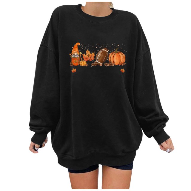 Qiopertar Pull Décontracté Sexy Mode Imprimé Manches Longues Col Rond Blouse Sans Capuche Chandails en Molleton Offres de la Semaine Liquidation à Moins de 5$ jusqu'à 90 % de Réduction
