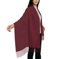 thumbnail image 4 of Fotbe Maroon Print Womens Fall Winter Scarf Tassel Soft Warm Blanket Scarves Womens Shawl Wraps, 4 of 8