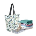 thumbnail image 2 of FORMRS Womens Canvas Tote Bag with Zipper Inner Pocket Shoulder Handbag, Darker Leafy Pattern, 2 of 7