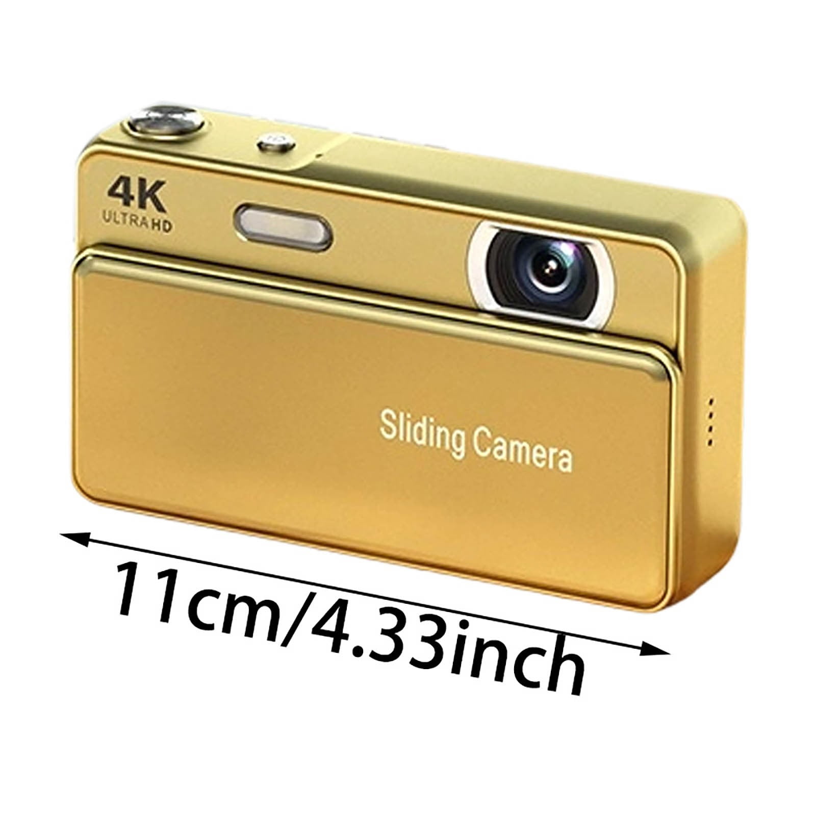 【NOT FOR SALE 22K GOLD】ガメラ2 ゴールドトレカ アマダ 4K Digital Camera, 64MP Retro Sliding Camera with 2.8 Inch Screen