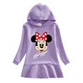 thumbnail image 4 of MINISO Disney Mickey Mouse et Donald Duck Robe Sweat à Capuche pour Filles en Coton avec Motif Feuille de Lotus Décontractée, 4 of 7