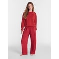 thumbnail image 2 of No Boundaries Pullover Crewneck Sleep Top with Long Sleeves, Women's XXS-3X, 2 of 5