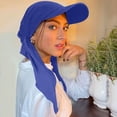 thumbnail image 2 of Gorra de béisbol unisex, chal hiyab, pañuelo musulmán transpirable para el verano, poliéster, talla única, protección solar, 2 of 4