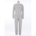 thumbnail image 2 of Hansber Unisex Kids One Piece Zip-Back Jumpsuit Special Needs Adaptive Romper Long Sleeve Plain Overalls Grey 6, 2 of 7