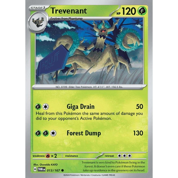 Pokemon Scarlet & Violet Twilight Masquerade Common Trevenant #13