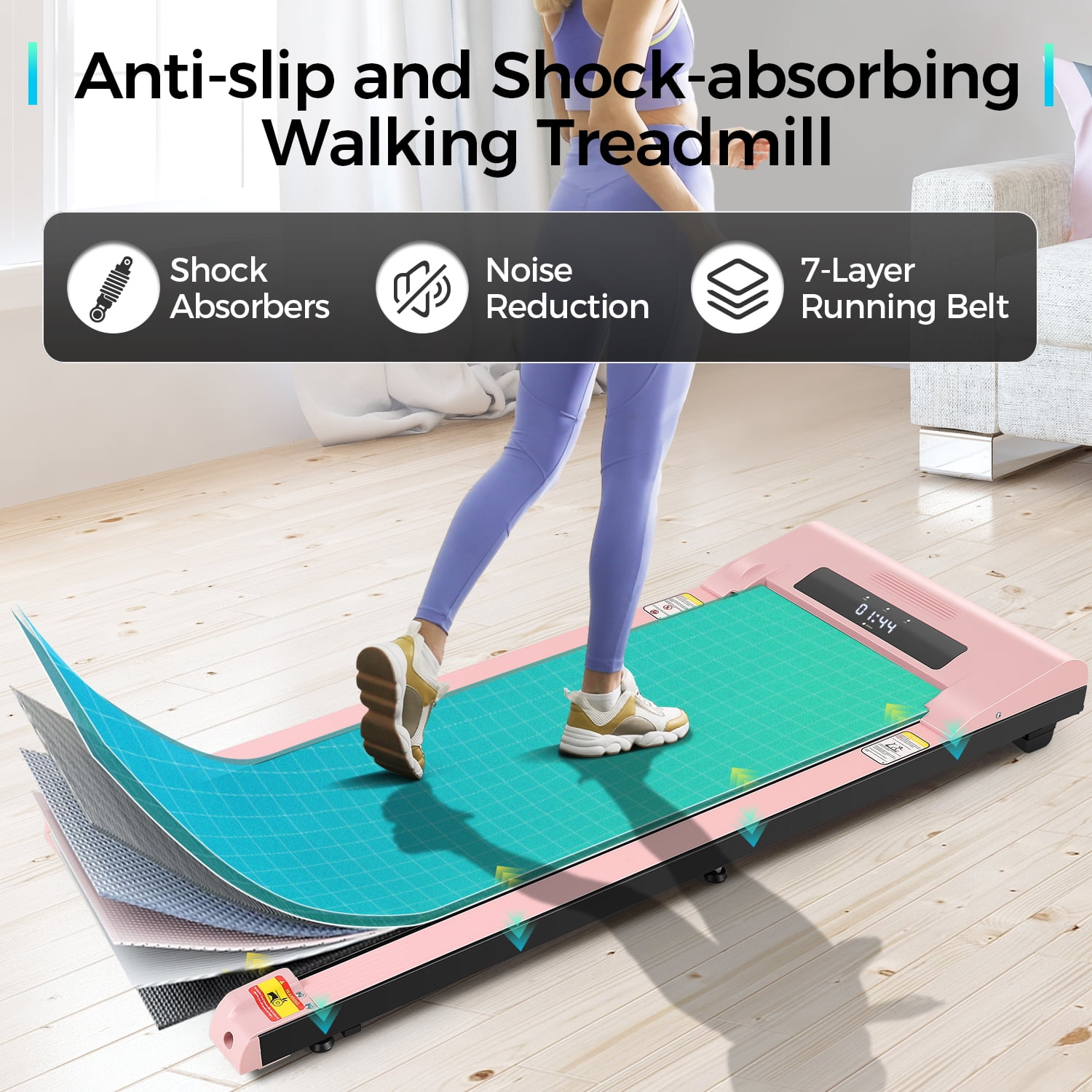 Yoga mat under treadmill sales