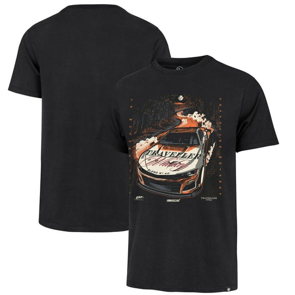 Men's '47  Black Justin Allgaier Traveller Whiskey Car T-Shirt
