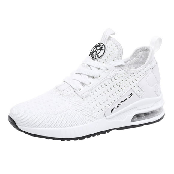 Couple Woven Breathable Cushion Sneakers Ultra Light Wild Casual Running Shoes