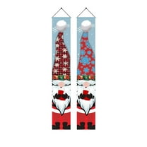 Outdoor Christmas Decorations - Gnomes Porch Sign Banners Hanging Decorations - Xmas Holiday Decor for Outdoor indoor door wall