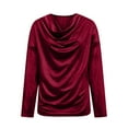 thumbnail image 6 of Neewe Women's Vintage Velvet T-Shirt Casual Long Sleeve Top, 6 of 9