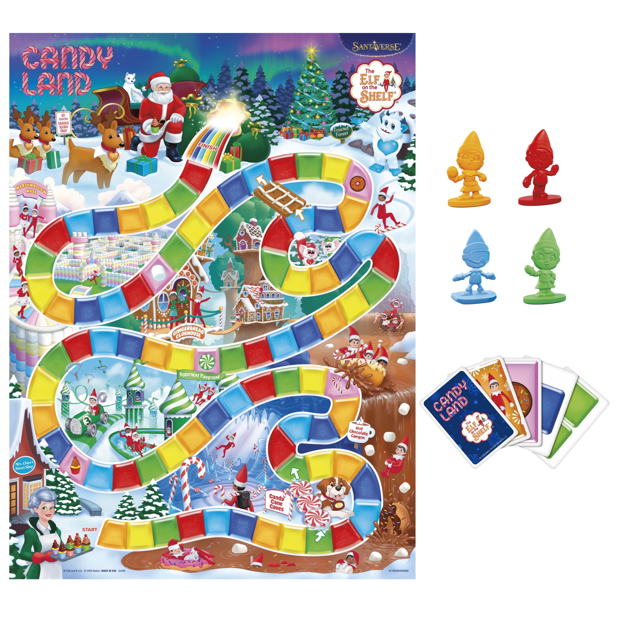 Candy Land: The Elf on the Shelf Board Game, Kids Games for Families, Holiday Gifts, 3+