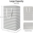 thumbnail image 3 of 2 - Pack Large Laundry Basket, Waterproof, Freestanding Laundry Hamper, Collapsible Tall Clothes Hamper with Easy Carry Handles for Clothes, Towels?Toys in the Family and Dorm,Classic Grey, 75L, 3 of 6