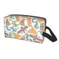 thumbnail image 2 of Goofa Simple Drawing Printed Toiletry Bag with Handle,Large Capacity Travel Makeup Cosmetic Bag for Women, Carry on Airport Airline Compliant Bag, 2 of 9