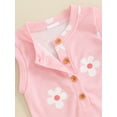 thumbnail image 7 of Suealasg Infant Baby Girls Jumpsuit Sleeveless Crew Neck Floral Print Romper Bodysuits Newborn Summer One Piece Clothes, 7 of 7