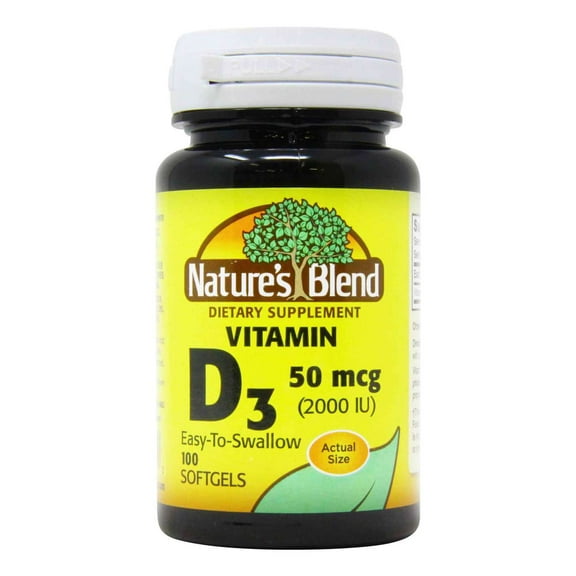 Natures Blend Vitamin D3 - 2,000 Iu (50 Mcg) - 100 Softgels