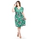 thumbnail image 1 of Vestido floreado cintura smock Roman Fashion /Tallas Extras, 8867X (Verde flores) verde 40, 1 of 5