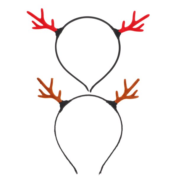 2pcs desgaste simulado de la cornamenta de los aros del pelo creativo de Navidad la decoración del pelo del pelo del partido