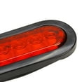 thumbnail image 7 of 2Pcs 6 LED Trailer Truck Stop/Turn/Tail Brake Lights 6" Oval Sealed Mount Red, 7 of 7