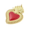 thumbnail image 3 of 10pcs Rack Plating Brass Enamel Pendants with Jump Ring Long-Lasting Plated Cadmium Free & Lead Free Real 18K golden Plated Sacred Heart Charm Mixed color 40x27.5x4mm Hole: 3mm, 3 of 4