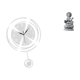 thumbnail image 1 of Adorno De Reloj De Pared Acrílico Con Grandes Números Arábigos Y Figura De Buda Guan Yin, Escultura Feng Shui Para Cocina, Estudio, Pasillo, Centro De Mesa, Decoración Silenciosa Y Ligera., 1 of 8