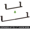 thumbnail image 4 of Adjustable, Expandable Kitchen Over Cabinet Towel Bar Rack - Hang on Inside or Outside of Doors, Storage for Hand, Dish, Tea Towels - 9.25" to 17" Wide, 2 Pack - Bronze, 4 of 8