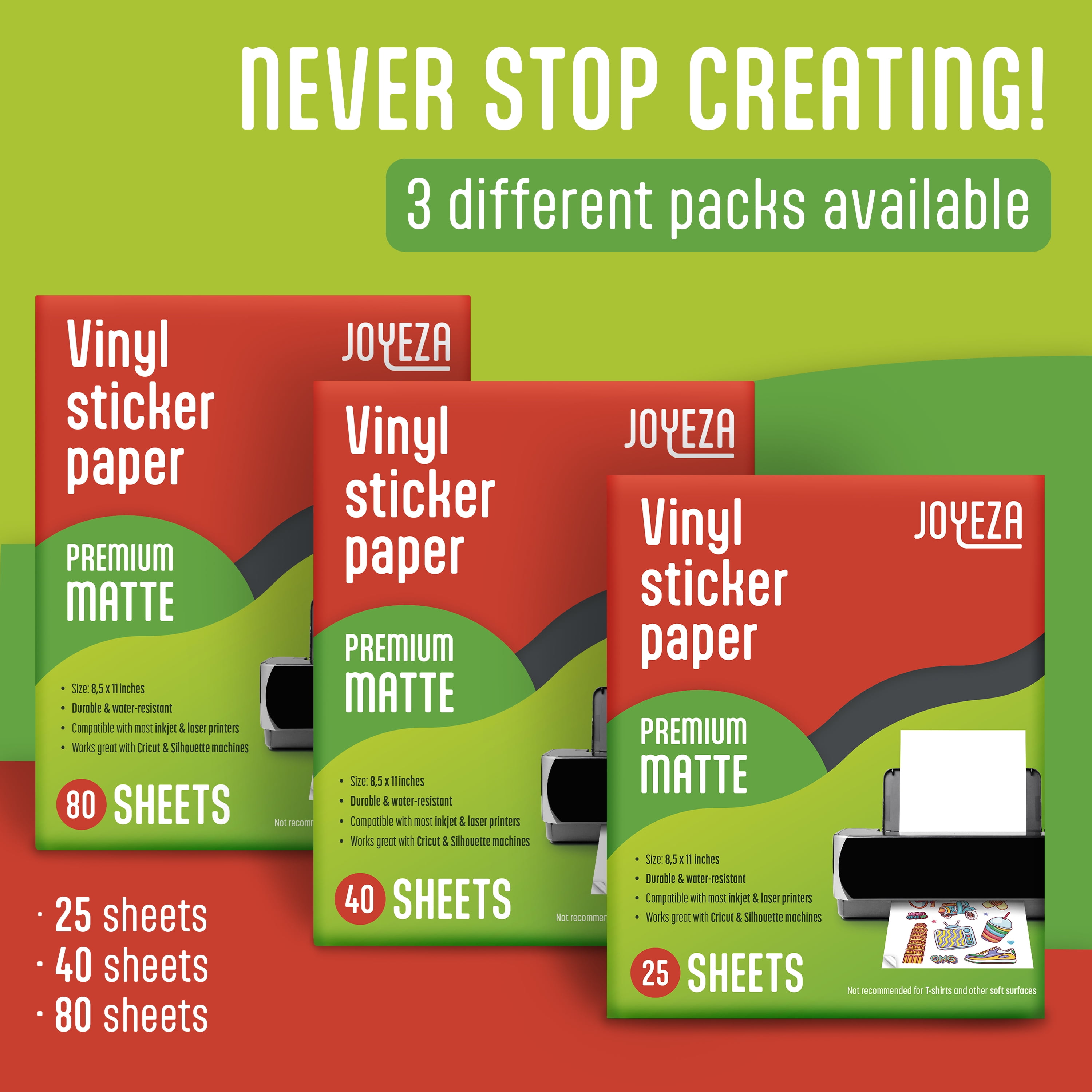 The ULTIMATE Matte Sticker Paper Review  Joyeza, Lzerking, Zicoto,  J&JPackaging, Online Labels 