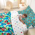 thumbnail image 5 of Homewish Dog Paw Prints 7pcs Queen Bedding,Retro Hippie Pet Bedding Comforter Set Queen,Green Blue,Polkadot Reversible, 5 of 8
