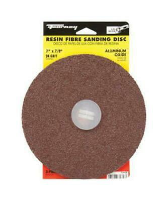 Forney 71653 Sanding Discs 7-Inch 24-Grit, Aluminum Oxide with7/8-Inch Arbor 