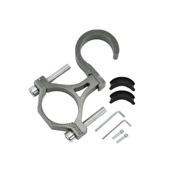 Motorcycle Hanging Hook Arc Motorcycle Helmet Luggage Bag Holder Hanger for Scooters Bicycles Aluminum Alloy Titanium Tone Gray 1 Set
