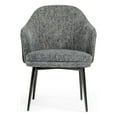 thumbnail image 4 of Modrest Cora 18" Modern Fabric & Leather Upholstered Dining Chair in Gray, 4 of 5