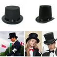 thumbnail image 2 of WINDLAND White Fedora Top Hat White Short Brim Magician Hat Surprise Gift for Boyfriend, 2 of 20