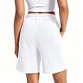 thumbnail image 6 of Lorvain Women's High Waisted Gym Shorts with Pockets, Loose Fit Wide Leg Athletic Running Lounge Shorts, 6 of 8