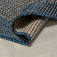 thumbnail image 2 of Well Woven Indoor/Outdoor Roung Rug 3'11" Woden Blue Striped & Solid Border, 2 of 5
