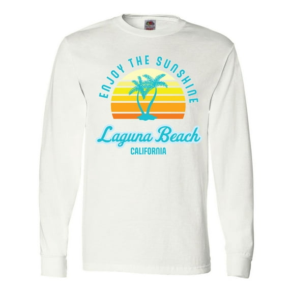 Inktastic Summer Enjoy the Sunshine Laguna Beach California in Blue Long Sleeve T-Shirt