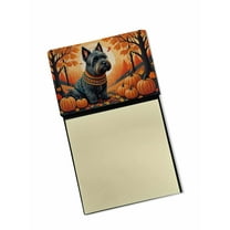 Scottish Terrier Fall Sticky Note Holder 3.25 in x 5.25 in