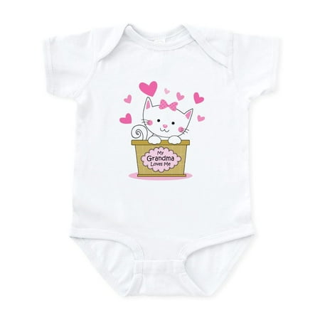 

CafePress - Kitty Grandma Loves Me Infant Bodysuit - Baby Light Bodysuit Size Newborn - 24 Months