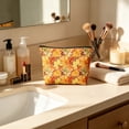 thumbnail image 5 of OCCOA Fall Zipper Makeup Bag with Pumpkin Maple Print Large Capacity Portable Toiletry Pouch for Travel Office Daily Storage, C, 5 of 6