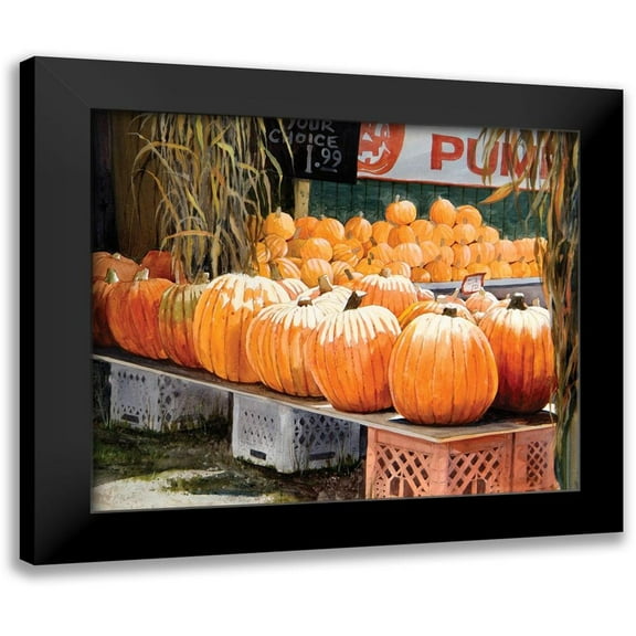 Bansemer, Roger 13x12 Black Modern Framed Museum Art Print Titled - Pumpkins for Sale