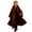 Brown, variant on Odeerbi Kids Boys Girls Halloween Long Hooded Cape Cloak Solid Color Witch Robe for Party Dress Up