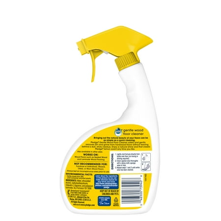 Pledge Gentle Wood Floor Cleaner Trigger, Lemon, 32 fl oz
