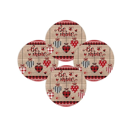 Valentine s Day Round Placemats Set of 4 Love Heart Place Mats Washable Woven Placemat Wood Red Black Buffalo Plaid Circle Braided Table Mat for Kitchen Dining Table Wedding Party Home Decor 15 Inch Valentine s Day Round Placemats Set of 4 Love Heart Place Mats Washable Woven Placemat Wood Red Black Buffalo Plaid Circle Braided Table Mat for Kitchen Dining Table Wedding Party Home Decor 15 Inch