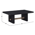 thumbnail image 5 of Pemberly Row Engineered Wood Contemporary 48" Coffee Table in Black Finish, 5 of 6