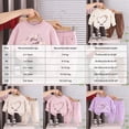 thumbnail image 3 of Toddler Baby Girl Clothes 12 18 Months 2T 3T 4T 5T 6T Fall Winter Outfits Cute Print Long Sleeve Sweatshirt Pant Outfits Light Pink Size 0-1 Years, 3 of 6