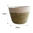 thumbnail image 1 of Straw Flowerpots Flower Baskets Stylish & Versatile Storage Basket for Living Room Porch Balcony, 1 of 2