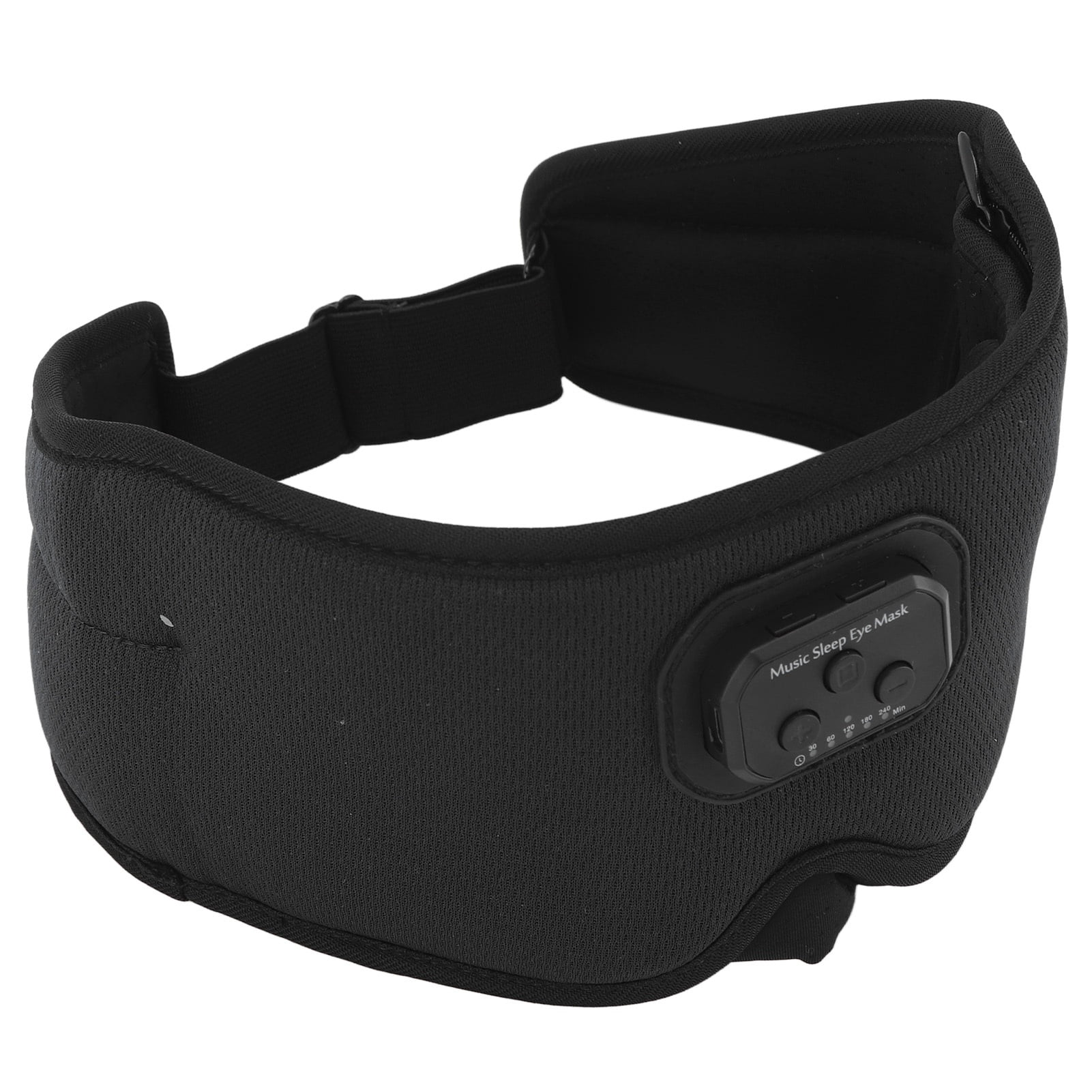 Wireless Eye Mask for Side Sleepers, 20H White Noise Timer, Music & Sleep Aid, Black 3D Sleep Headphones with Bluetooth 5.2