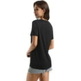 thumbnail image 4 of Women's V Neck Short Sleeve Slim Fitted T-Shirt Stretchy Bodycon Basic Top Casual Active Tee, 4 of 7