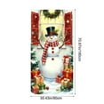 thumbnail image 3 of Snowman Christmas Door Cover, 35 x 71 in Front Door Hanging Cloth, Tree Snowman Red Curtain, Banner, Winter Snowscene, House Backdrop, Porch Photography Background Prop, Christmas New Year Home Decor, 3 of 6