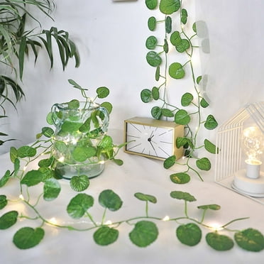 Slatcetga Artificial Ivy Garland LED Fairy Lights Simulation Cane Light String for Indoor Outdoor Decoration