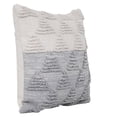 thumbnail image 4 of Laddha Home Designs Handwoven Embroidered Cotton Throw Pillow Cover - 20" - Gray and White, 4 of 8