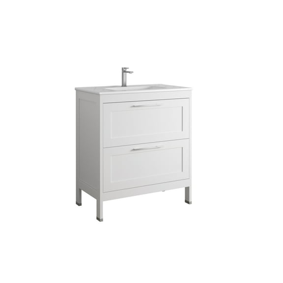 DAX Lakeside Engineered Wood Single Vanity, 32", White